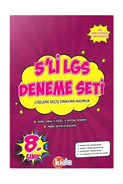 Kida Kitap Kida 8. Sınıf Lgs 5 Li Deneme Seti-yeni