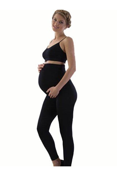 bonbonetti Ženske crne trudničke duge helanke