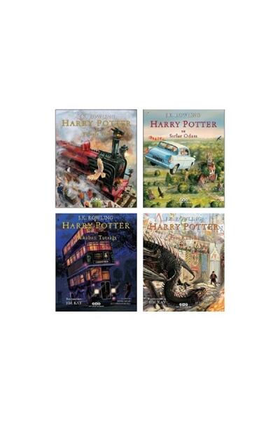 Yapı Kredi Yayınları Harry Potter Resimli Özel Baskı Serisi (4 KİTAP TAKIM)
