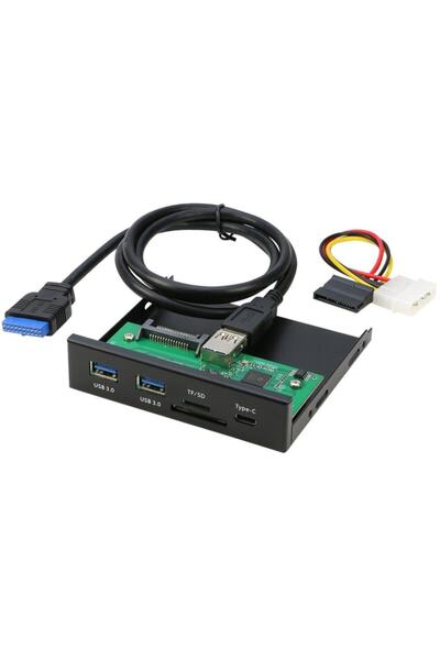 Alfais 4790 3.5 Inç Usb 3.0 Tf Sd Microsd Type C Floppy Ön Pamel Disk Yuvası