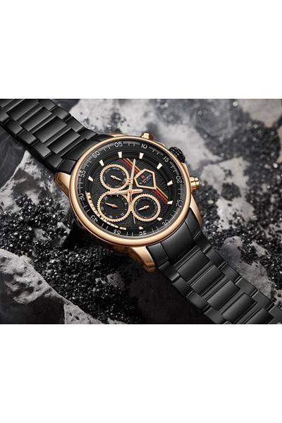 Naviforce Nf9184 Rosegold Sports Stylish Men's Wristwatch