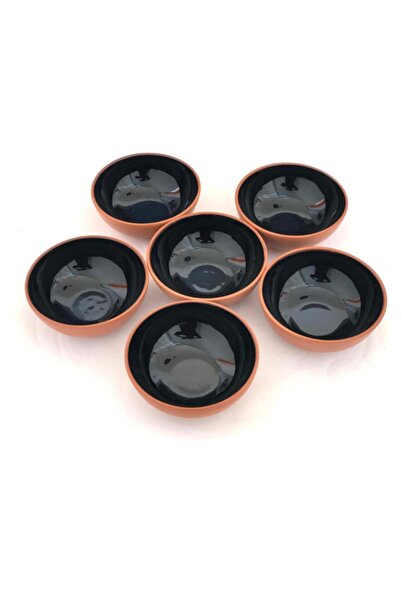 Güray seramik 6'lı Naturel 8 Cm Kase (siyah)