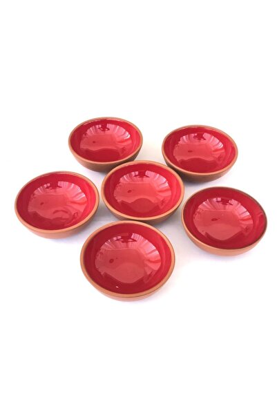 Güray seramik 6'lı Naturel 8 Cm Kase (kırmızı)