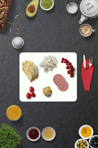 Decorita Set of 2| Glass Plate - Breakfast Plate - Cake Plate| Solid Color - White| 29cm X 34cm
