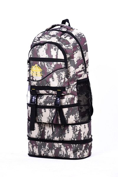 BAGWELL Τσάντα Camouflage Double Bellows 75 Lt-65 Lt και 50 Lt Mountaineer Κατάλληλη για ταξίδια και καθημερινή χρήση