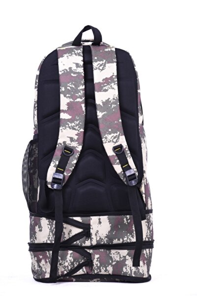 BAGWELL Camouflage Double Bellows 75 Lt-65 Lt and 50 Lt Mountaineer Bag Suitable for Travel and Daily Use
