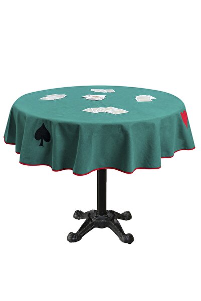 Homaks مفرش طاولة ألعاب من قماش الجوخ المطرز بطول 150 سم