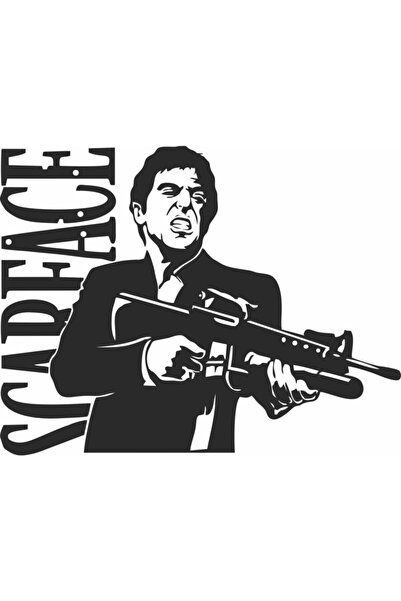 Sticker Fabrikası ملصق نموذج Scarface 00890 - 30x23 سم