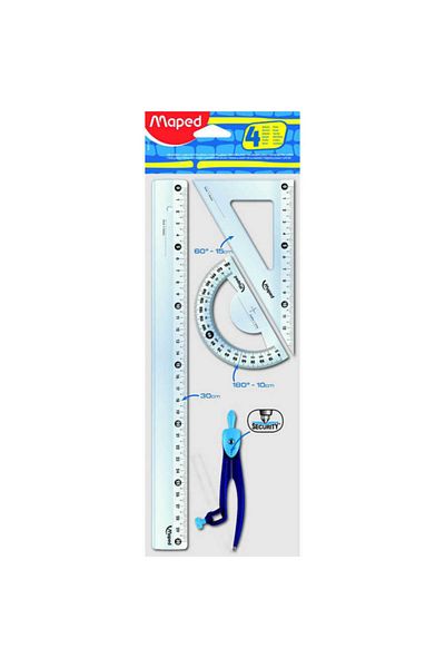 Maped 899218 Σετ χάρακα Pergelli 30 cm 4 τεμ