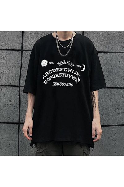 Köstebek Μπλουζάκι Harajuku - Yangelo Black Grunge Unisex
