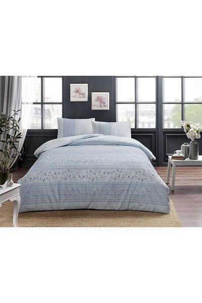 CNKHOME Σετ παπλωματοθήκης Leona Blue Crown Διπλό Ranforce