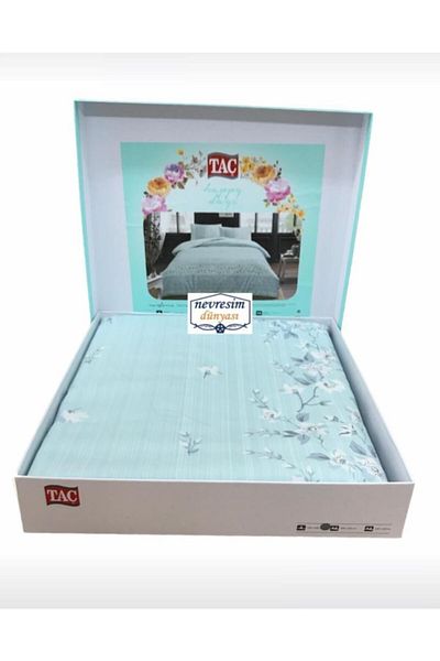 CNKHOME Σετ παπλωματοθήκης Leona Blue Crown Διπλό Ranforce