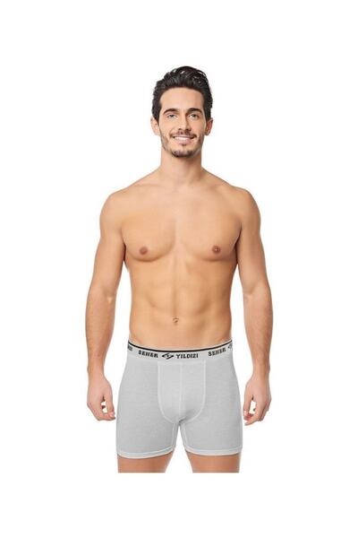 Seher Erkek Gri Likralı Boxer
