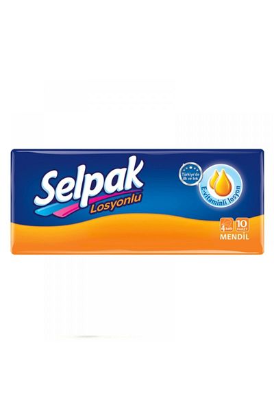 Selpak Lotion Vitamin E Additive Paper Wipes 10pcs