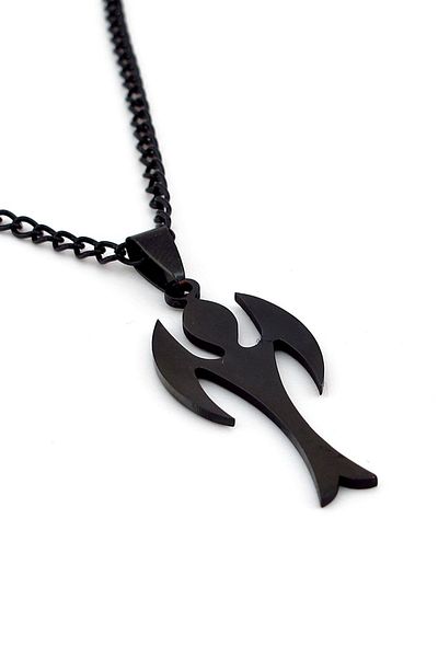 Solfera Mikail Angel Angel Wing Black Steel Unisex Necklace Q0263