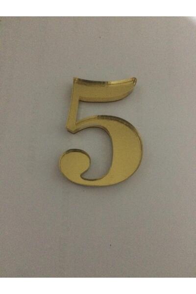 Genel Markalar 5 cm Altın Sarı No 5 Kapı Numarası Altın