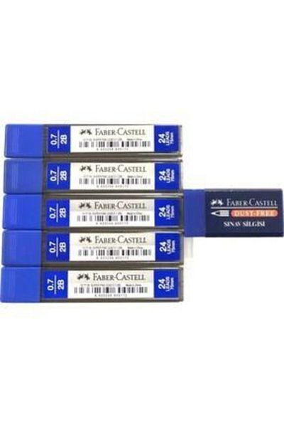 Faber Castell Faber-castell 0.7 Nib 5 Pack + Medium Size Exam Eraser Hbv00000oylk0