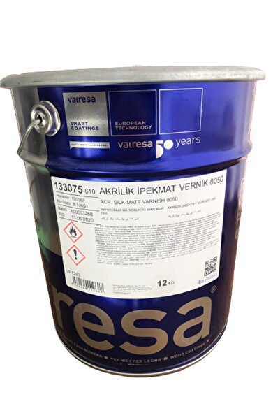 VALRESA Ithal Akrilik Ipek Mat (yarımat) Vernik 8+1 Galon Takım 50 Gloss (3 K...
