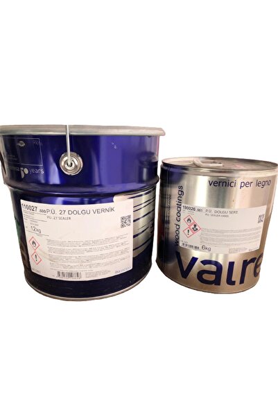VALRESA Ithal Darbe Dayanımlı 27 Dolgu Vernik 2 1 Galon Takım (3 KG 1.5 KG) 4.5 Kg