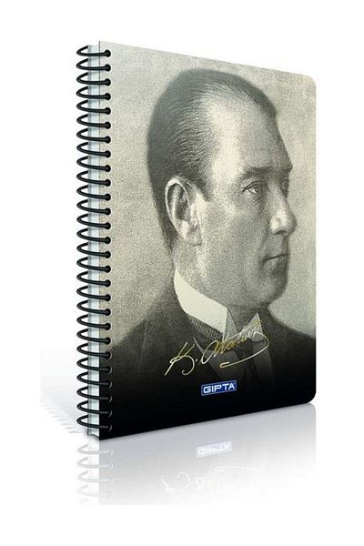 Gıpta 100 Sheets 17x24 Ataturk Spiral Hard Cover Checked Notebook 2651