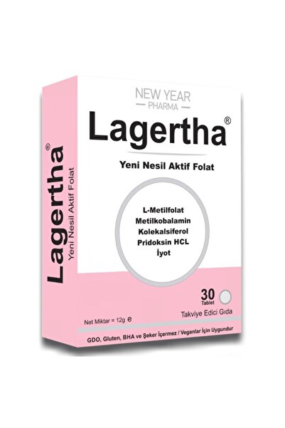 New Year Pharma Lagertha Yeni Nesil Aktif Folat 30 Tablet