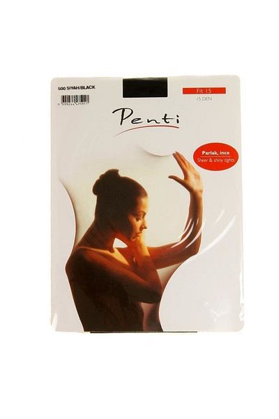 Penti Чорапогащи Fit 15 Den No Toe Черни Чорапи № 3