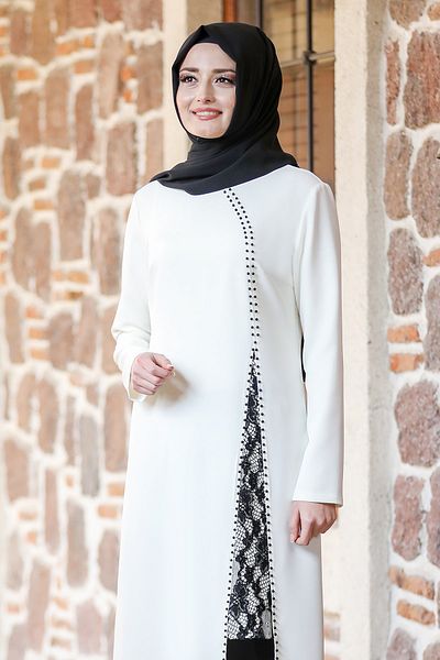FUVAL MODA Women's Sahra Hijab Set - Ecru