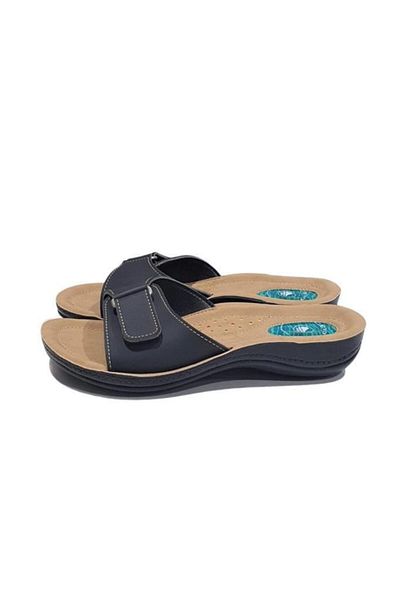 Ceyo Anatomical Extra Gel Comfortable Women's Black Slippers - Special Production