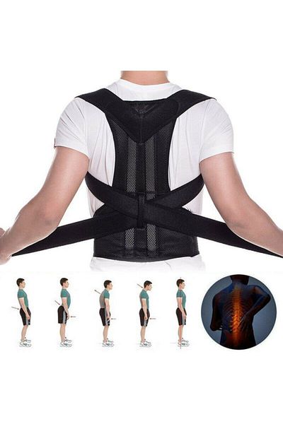 ZEYZEN النساء الرجال كامل العظام تستقيم الموقف مشد الخصر الظهر مكافحة الحدباء مشد مزدوج Underwire الوقوف في وضع مستقيم
