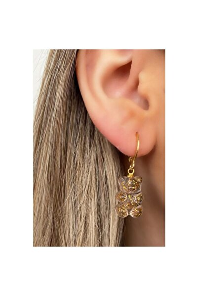 Artikel Şefaf Simli Jelibon Küpe