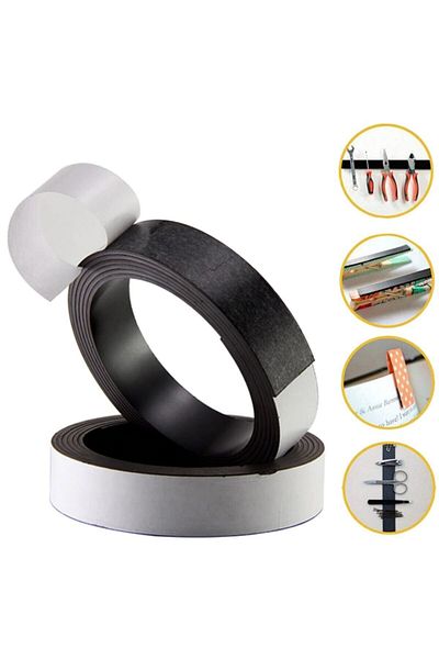 5DM Black Magnetic Magnet Cut Roll - Easy Operation and Removal, 2cm X 1 Mt