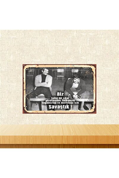 TAKIFİX Halkımızın Bağımsızlığı Ve Mutluluğu Için Savaştık 20-30 Cm Retro Ahş...