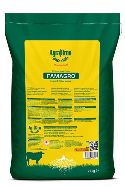 AgraGron Famagro Organik Gübre Fermente Edilmiş Çiftlik Gübresi 25 Kg