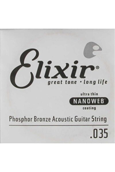 Elixir 14135 Nanoweb Phosphor Bronze Tek Akustik Gitar Teli (35)