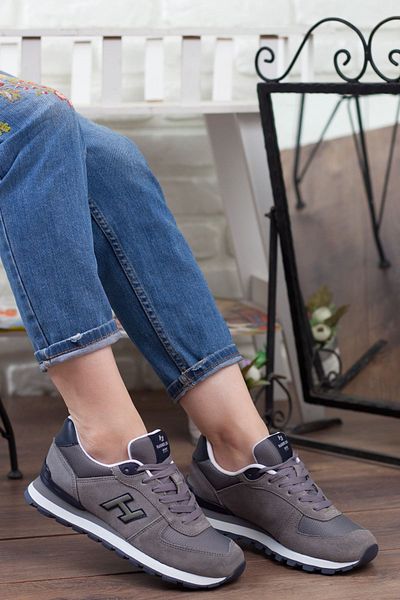 Hammer Jack Women's Gray Lace-Up Sports Shoes • A19gyhmj0001