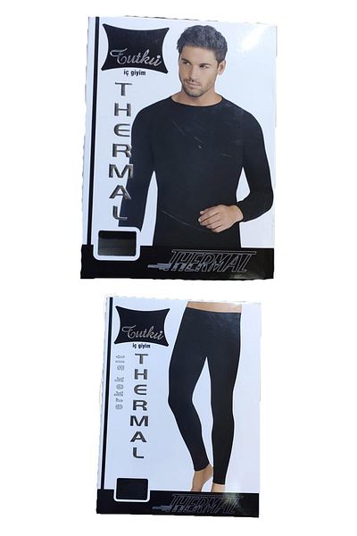 bonbonetti Комплект черен термобельо, шапка Polar Beanie, ръкавици, кърпа и чорапи