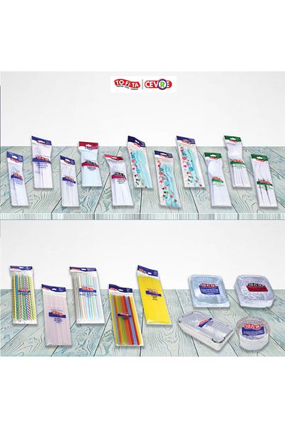 TO-Fİ-TA toptanfiyattarifesi 40 Pieces of Gusseted Straws