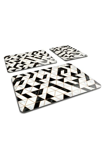 Decorita Set of 3 Black Gold| Glass Cutting Board - Glass Cutting Table
