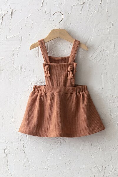 LC Waikiki Baby Girl Light Brown Gq4 Dress