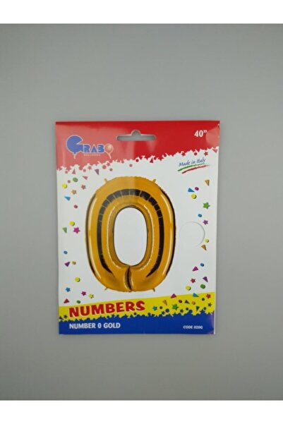 EventPartyStore Foil Number Balloon 0 Gold 40 inch 101cm