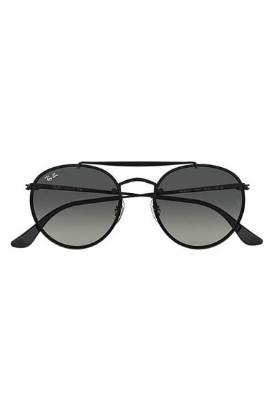 Ray-Ban Ray-Ban Unisex BLAZE ROUND DOUBLE BRIDGE Matte Black Sunglasses RB3614N 148/11