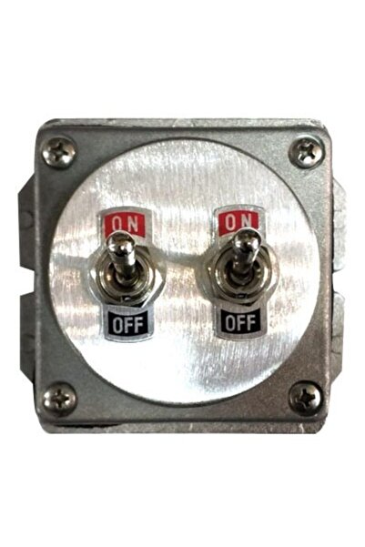 marketcik Alüminyum Döküm Sıva Üstü 2li Kömütatör Anahtar Priz