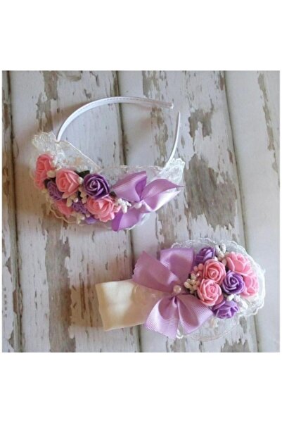 Azebu Mother Girl Crown Set Purple