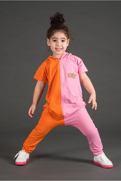 Baokids بذلة الفتاة باللون البرتقالي الوردي