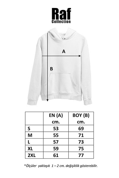 Raf Coll Unisex Λευκό Εποχιακό Φούτερ με Ψηφιακή Εκτύπωση