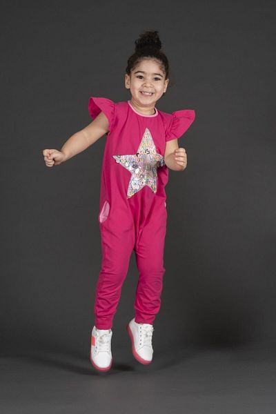 Baokids بذلة النجمة الوردية للفتيات