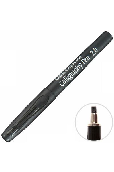 artline Calligraphy Pen Black 2.0mm Cut Point Ergoline 242
