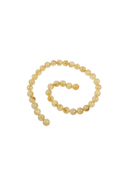 Prestij Boncuk Citrin (citrin) perle od prirodnog kamena - 1 niz - 10 mm