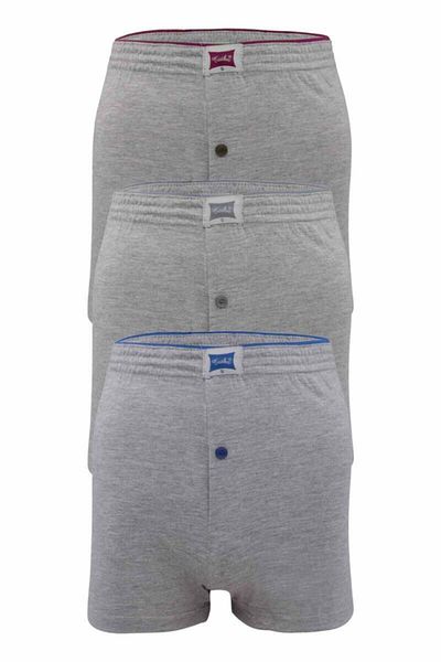 Tutku Mlvx Tutku Combed Cotton Plain Boxer 117 3 Pack Κωδικός/Χρώμα: Γκρι Blsm