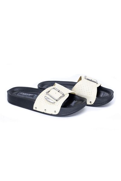 TRENDYSHOES Γυναικείες Μπεζ Ανατομικές Παντόφλες Άνετη Σόλα